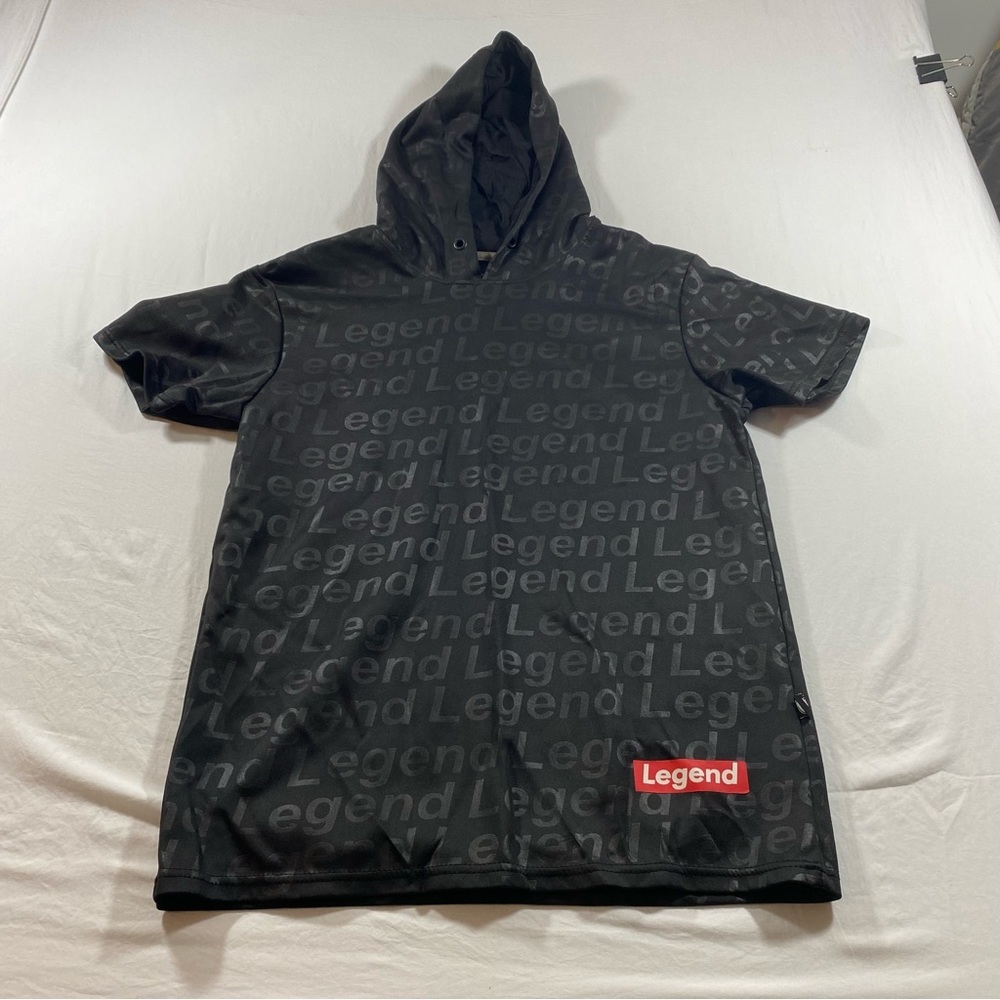 Encrypted pullover shirt Men médium Hoodie Black legend hooded Shirt